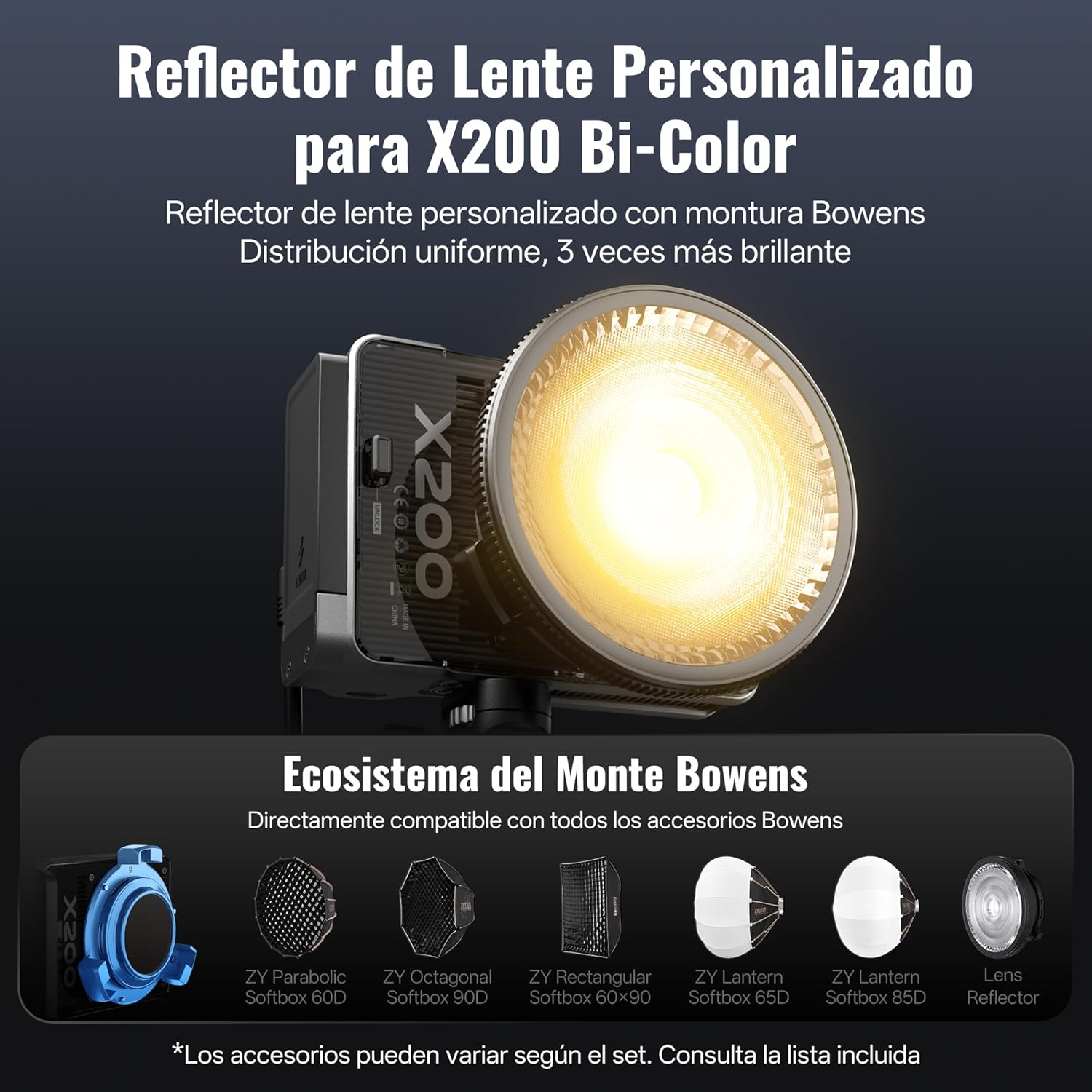 Lámpara Zhiyun Molus X200 COB Light Bi-Color