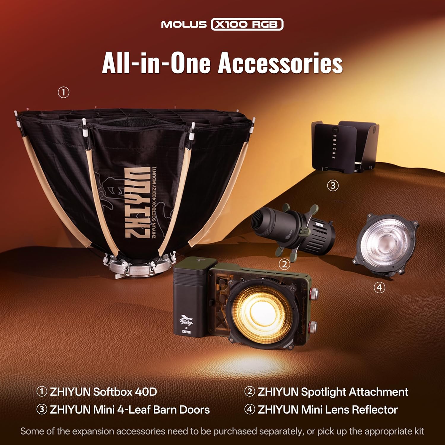 Lámpara Zhiyun Molus X100 RGB PRO