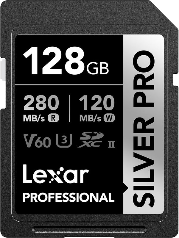 Tarjeta Lexar Profesional 128GB Silver PRO 280 MB/s