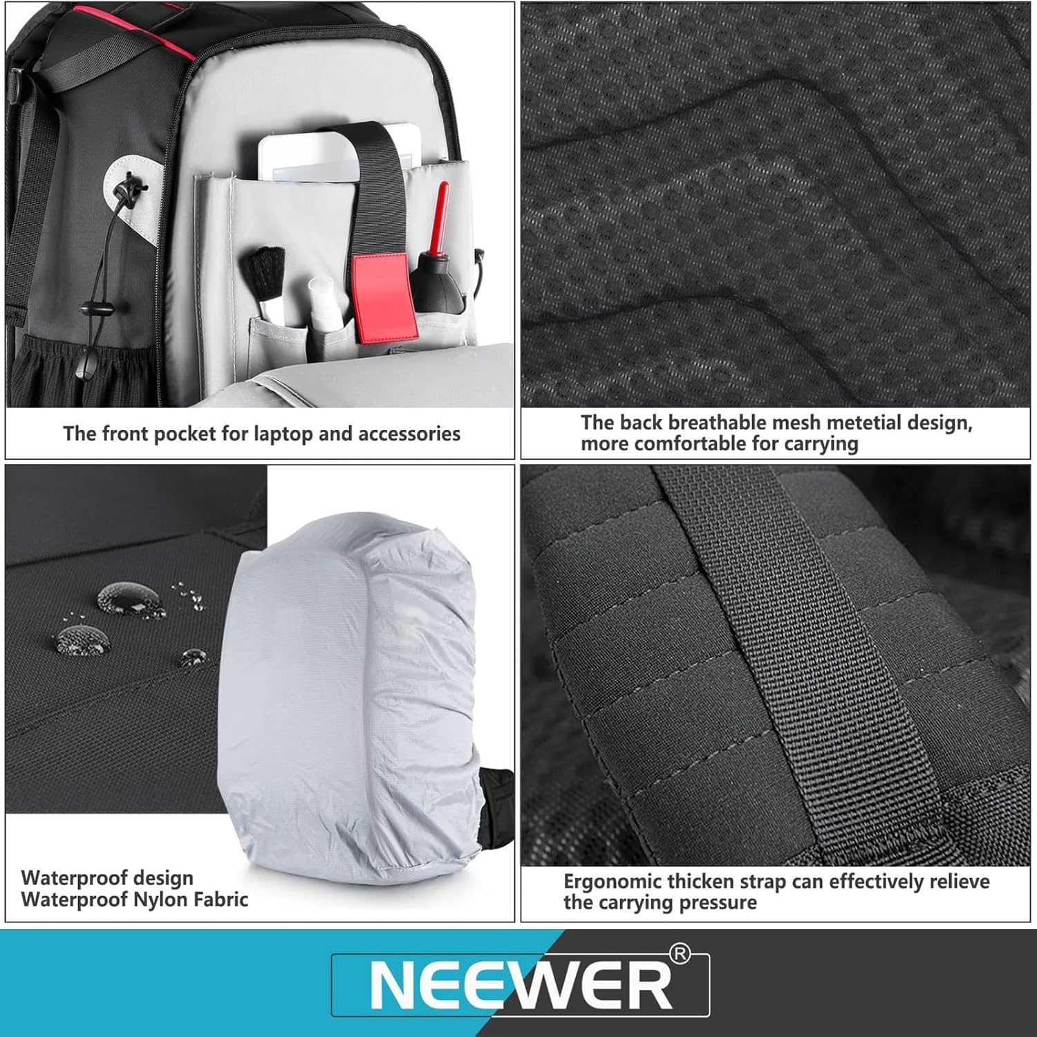 Mochila Neewer 10087473 con cerradura antirobo