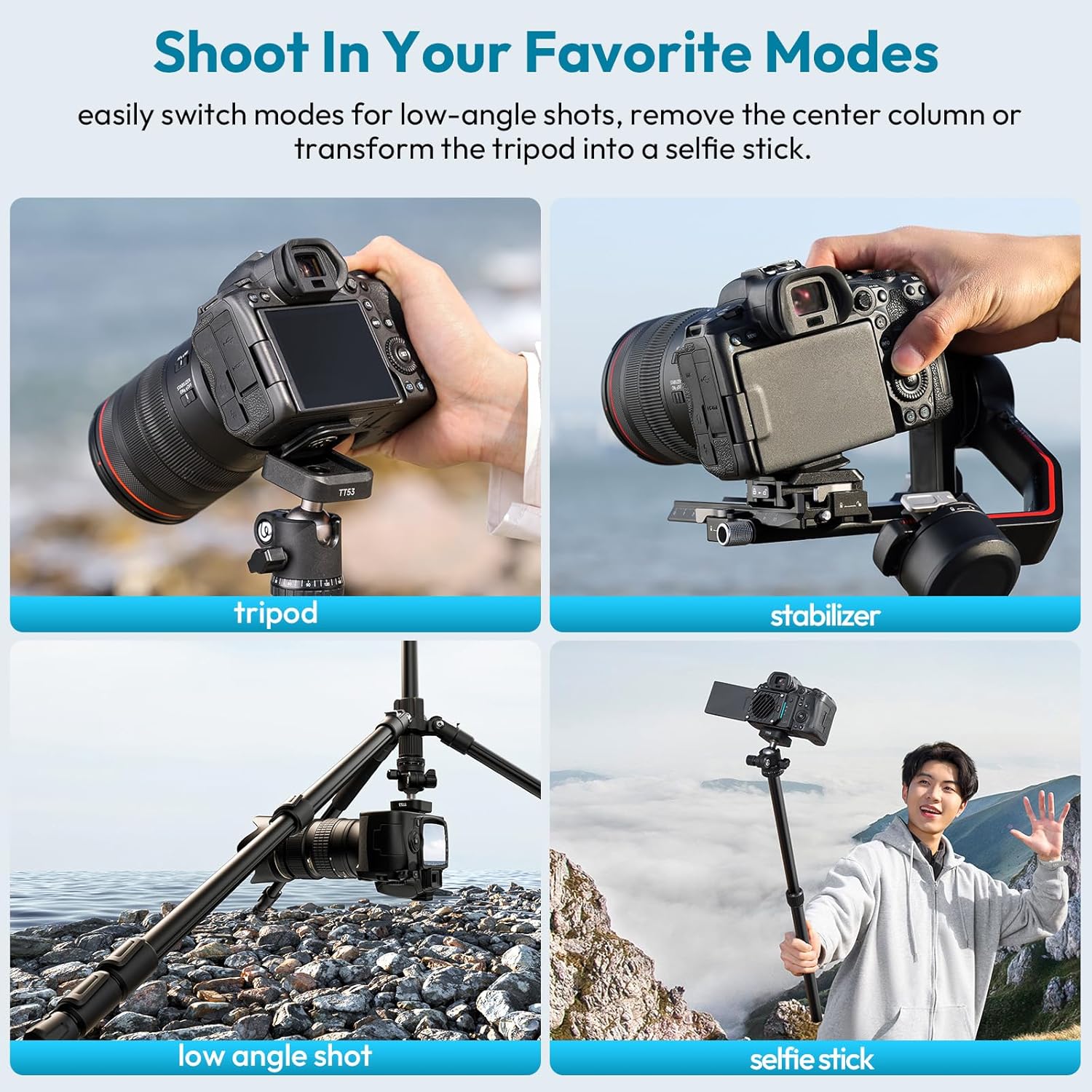 Tripié Ulanzi TT53 de Viaje de hasta 180cm