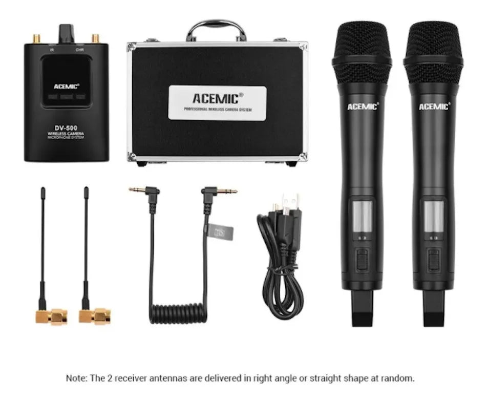 Kit 2 Micros Mano Inalámbricos Acemic DV-500 H+H