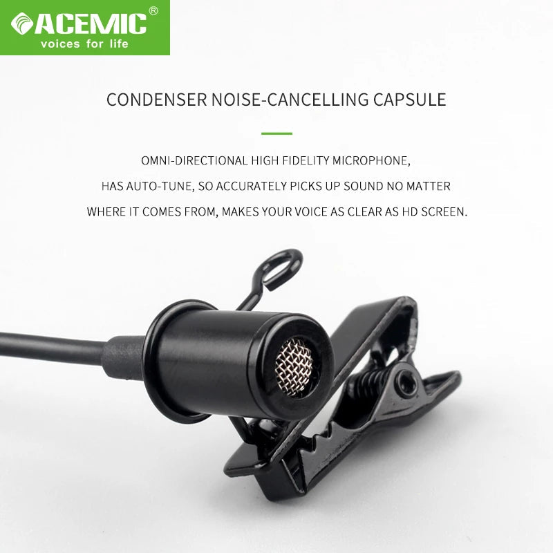 Micrófono Lavalier Dual Acemic Evo Lav.Mic EM2