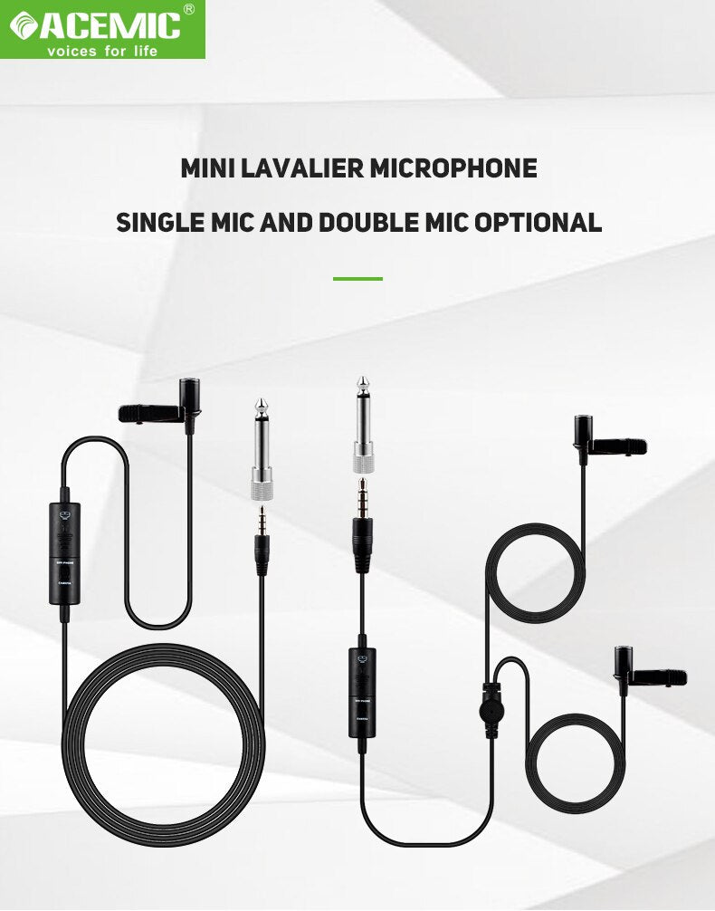 Micrófono Lavalier Dual Acemic Evo Lav.Mic EM2
