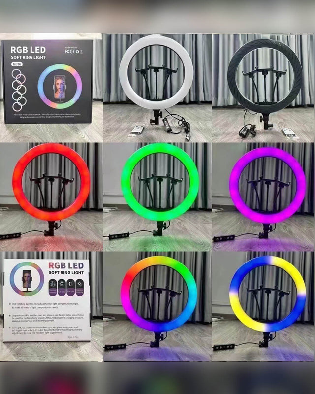 Lámpara de Anillo de 14" RGB MJ36