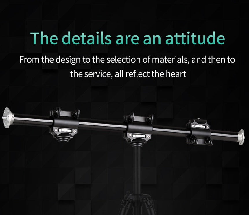 Barra Transversal con 4 Cabezas para Tripié