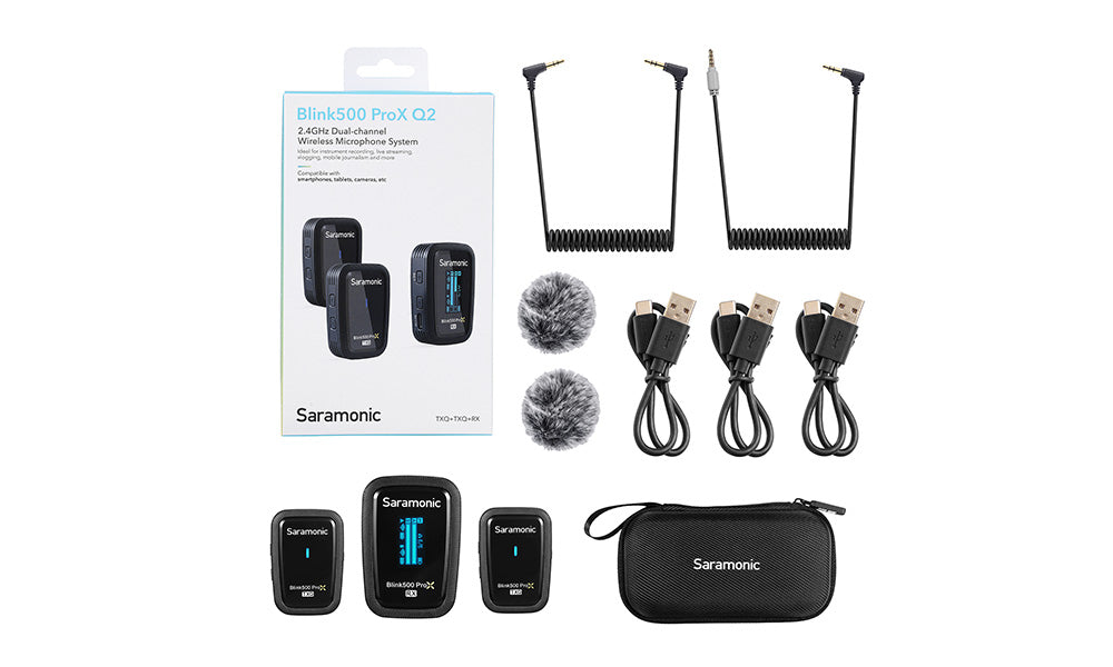 Micrófono Lavalier Dual Saramonic Blink500 ProX Q2