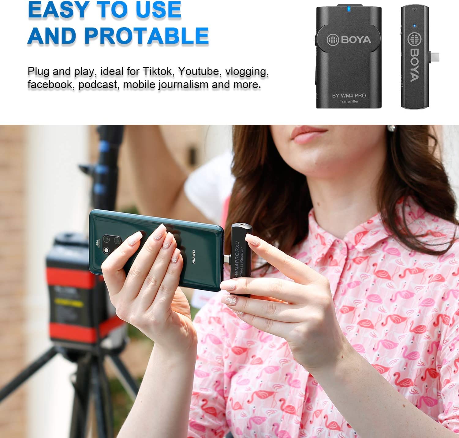 Micrófono Lavalier Boya BY-WM4 PRO-K5 Tipo-C