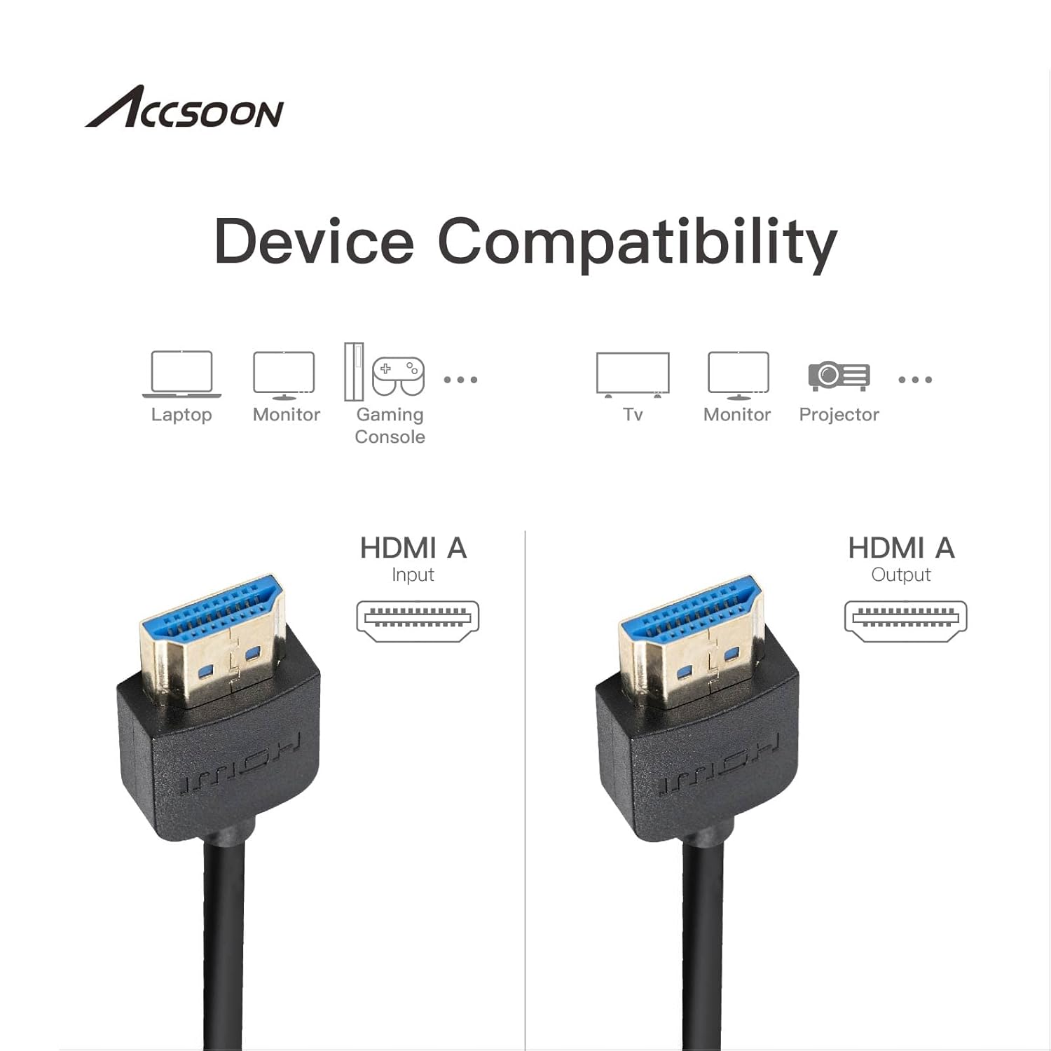 Cable Accsoon HDM a HDMI 50 cms Alta velocidad AXC18 (XC-HD-P4)