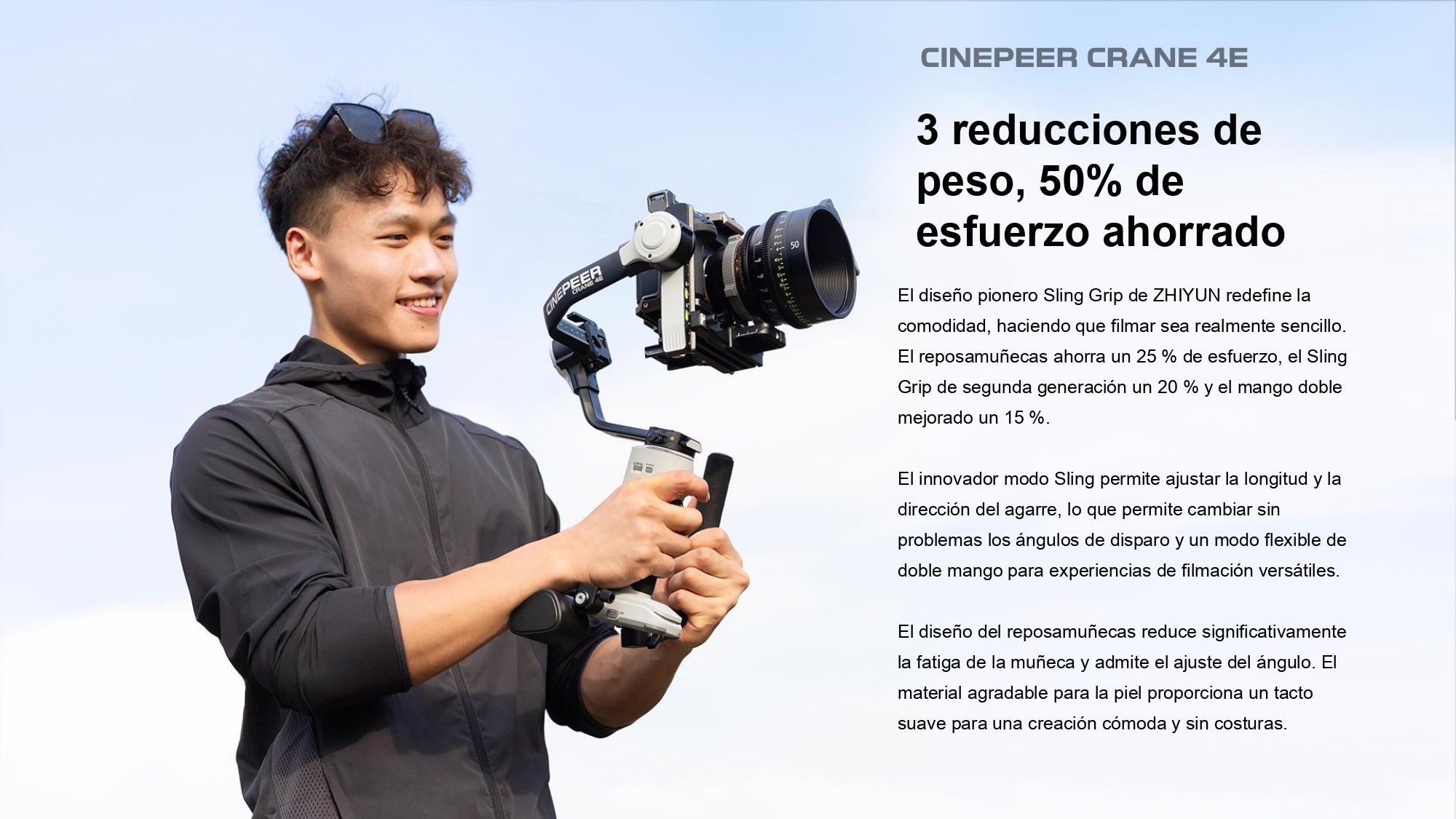 Estabilizador Zhiyun Cinepeer Crane 4E