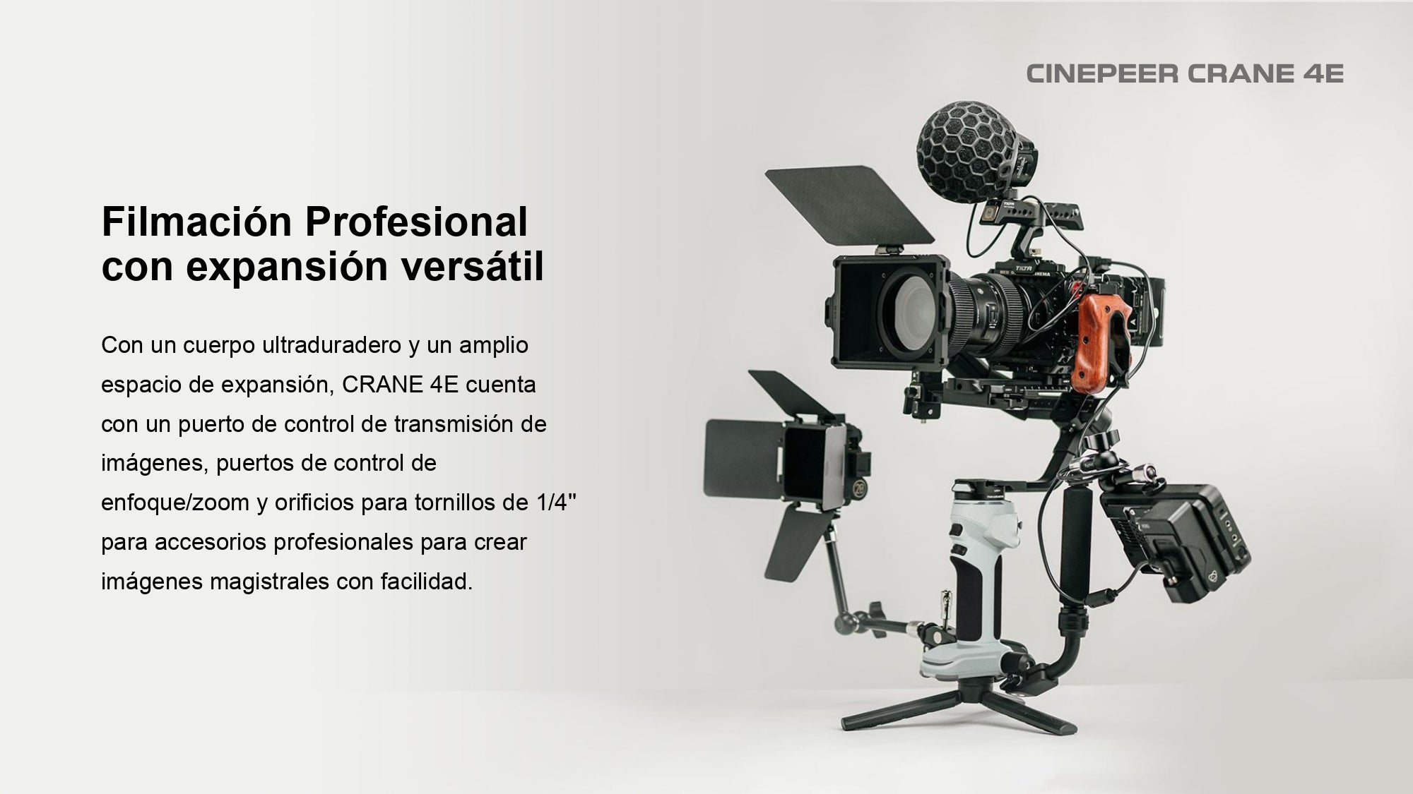 Estabilizador Zhiyun Cinepeer Crane 4E