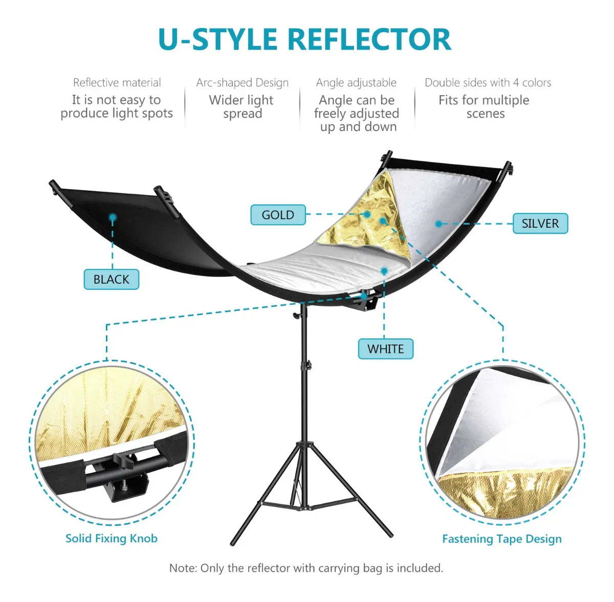 Reflector Tipo U Curvado Neewer 167x61 cms (Negro/Blanco/Oro/Plata)