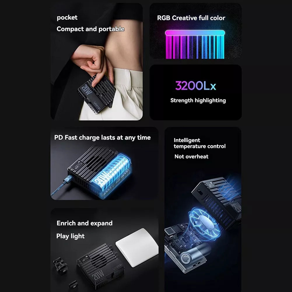 Lámpara Ulanzi LE20 RGB Pocket Light (L090)