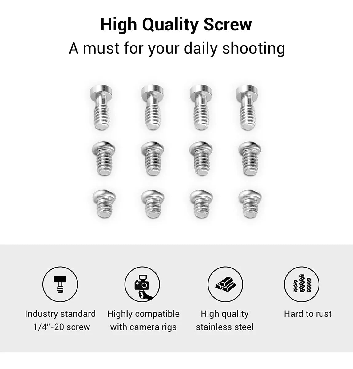 Kit SmallRig de Tornillos Hexagonal 12pcs 1/4 (1713)