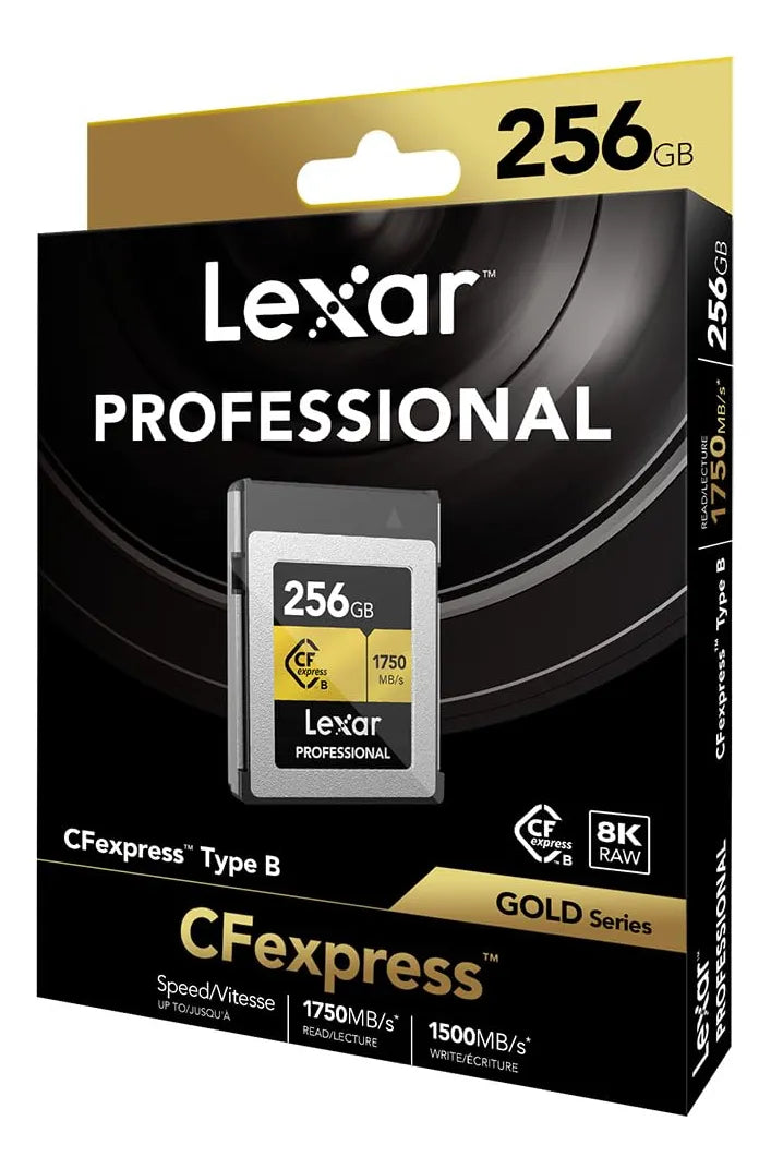Tarjeta Cfexpress Typo B Lexar Profesional Serie Oro de 256GB 1750MBs