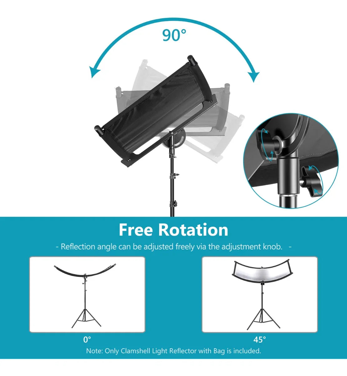 Reflector Tipo U Curvado Neewer 167x61 cms (Negro/Blanco/Oro/Plata)