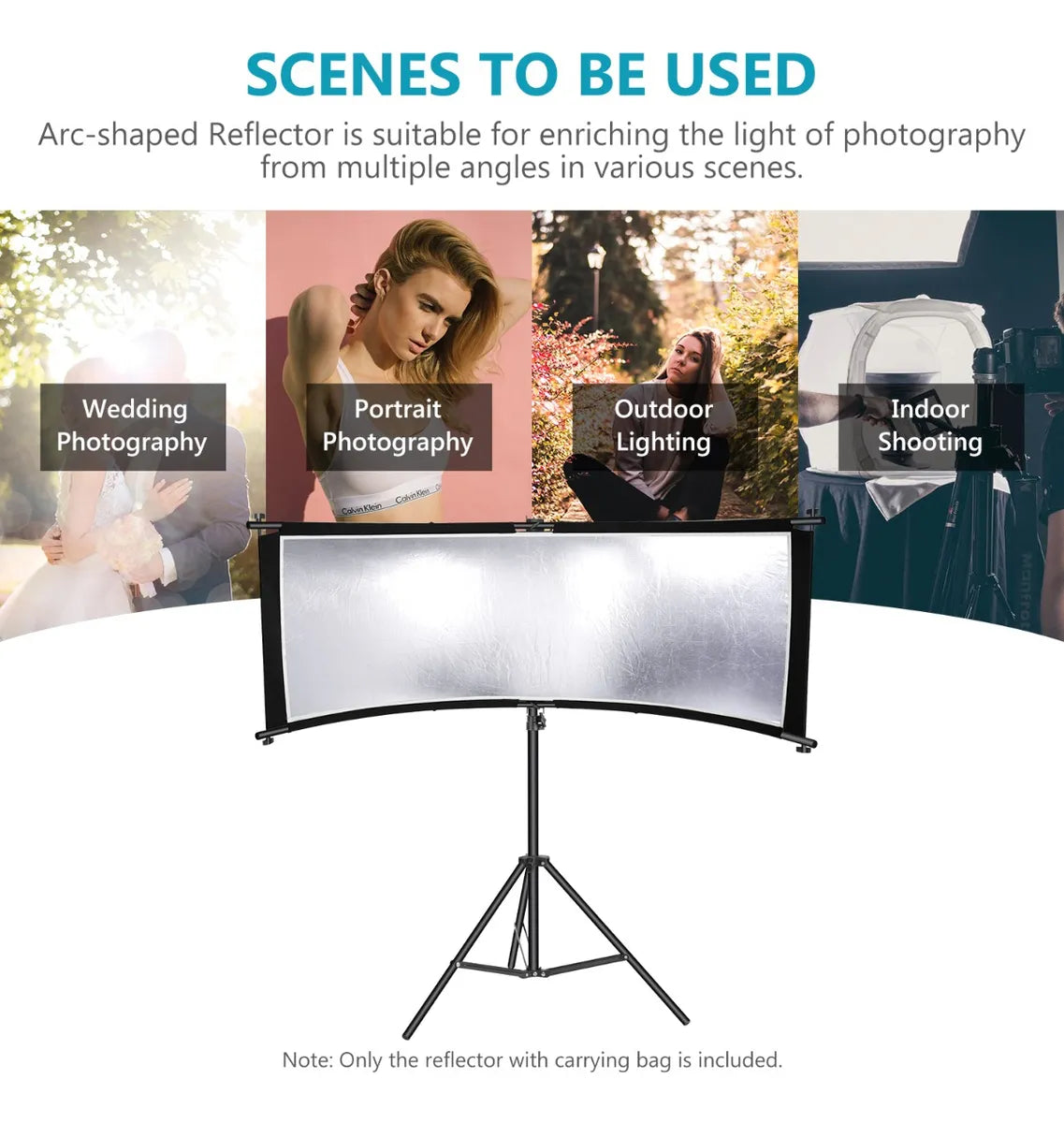 Reflector Tipo U Curvado Neewer 167x61 cms (Negro/Blanco/Oro/Plata)