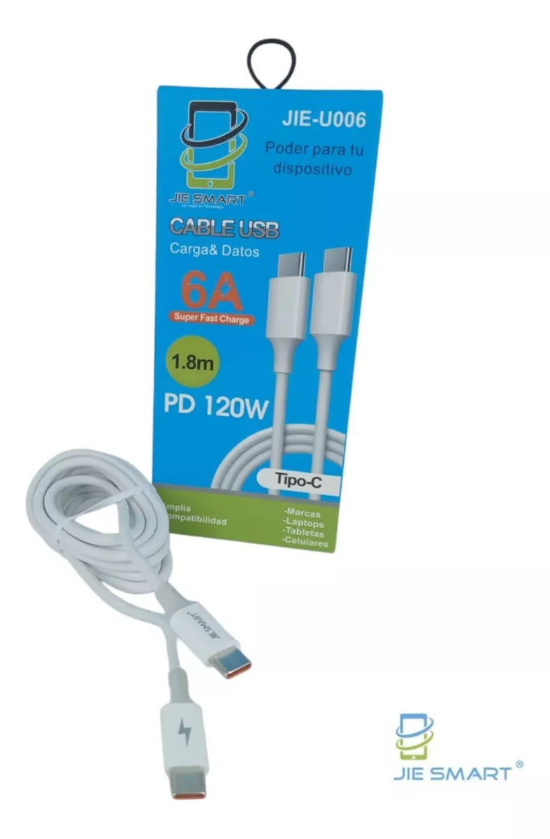 Kit de Cable y Cargador JIE SMART de 65W Super Fast  (USB-C)