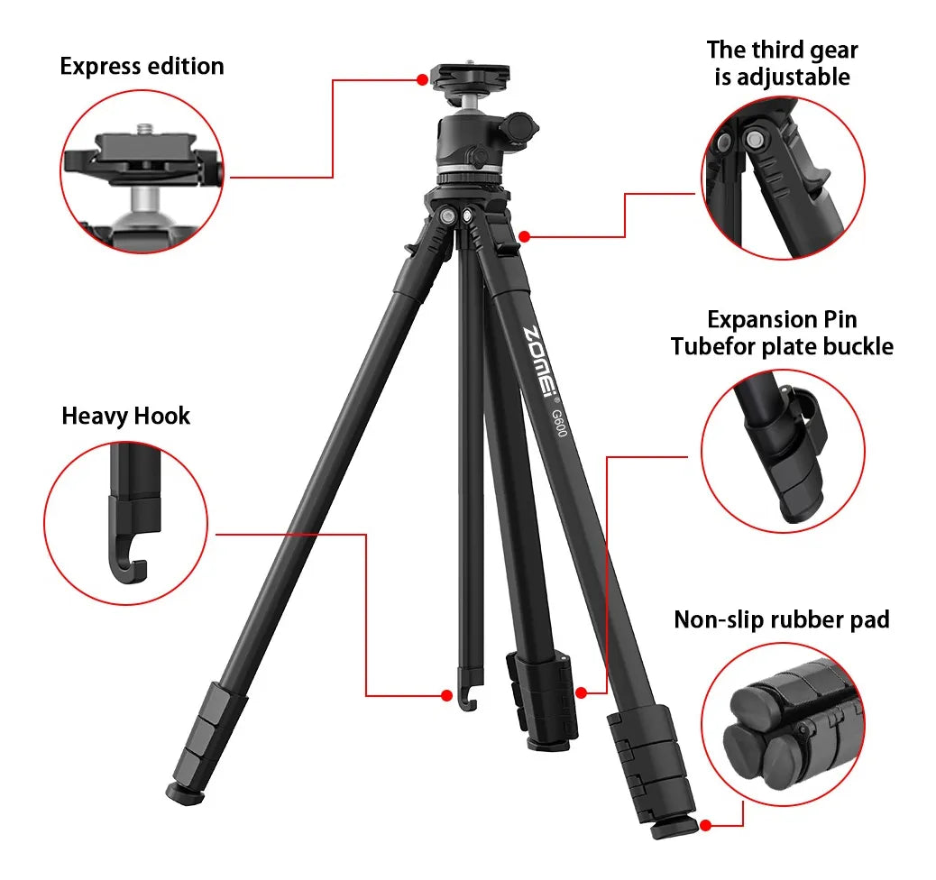 Tripié Cabeza de Bola Zomei G600 (5kg)