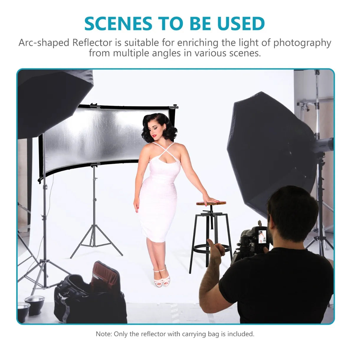 Reflector Tipo U Curvado Neewer 167x61 cms (Negro/Blanco/Oro/Plata)