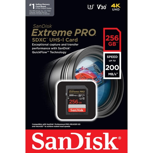 Tarjeta SanDisk Extreme PRO SDXC de 256GB 200MB/s