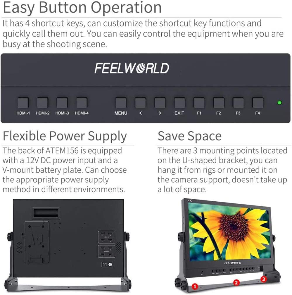 Monitor Seetec ATEM 156 4K 15.6" Quad Split