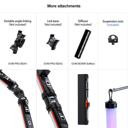 Lampara LED RGB bicolor GVM BD25R (24")