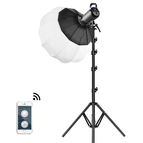 Lámpara Fresnel GVM G100W Bi-Color Led con Softbox Lantern
