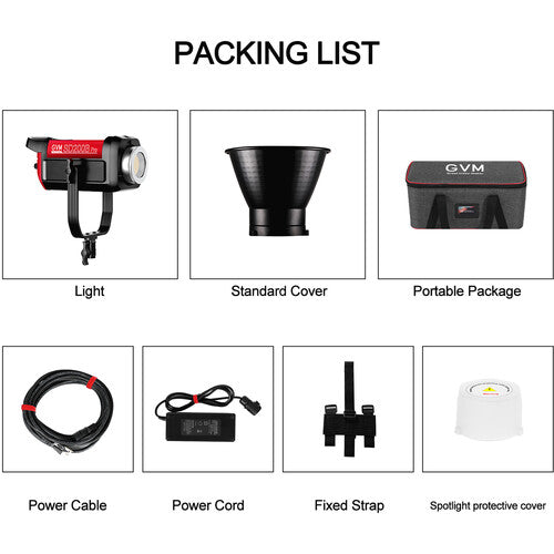 Lámpara COB GVM PRO SD200B 200 Watts