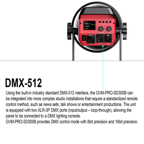 Lámpara COB GVM PRO SD300B 300 Watts