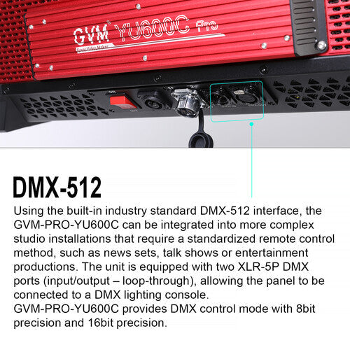Lámpara GVM PRO YU600C RGB&Bicolor Studio Softlight Panel