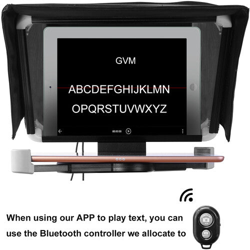 Teleprompter GVM TQ-M para Tablet y Smartphone (con control y App)