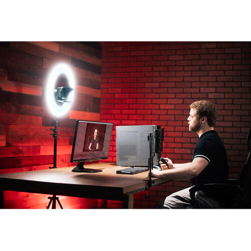 Teleprompter con Aro de Luz de 18" Ikan HomeStream HS-Prompter-RL
