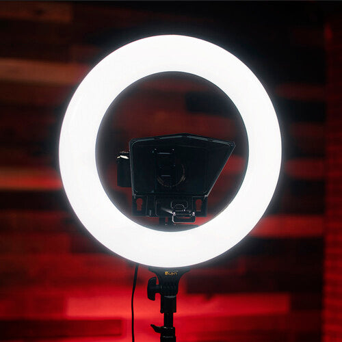 Teleprompter con Aro de Luz de 18" Ikan HomeStream HS-Prompter-RL