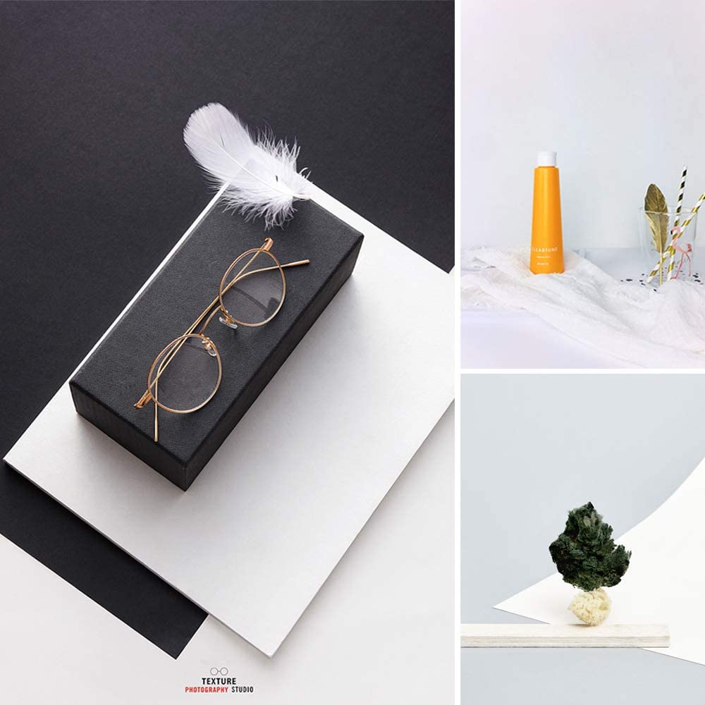 Juego de 4 Rollos de Papel 70x120 cms (Negro, Blanco, Gris, Verde)