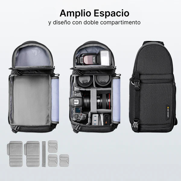 Mochila de Hombro K&F Concept Sling 10L 2 en 1 Impermeable
