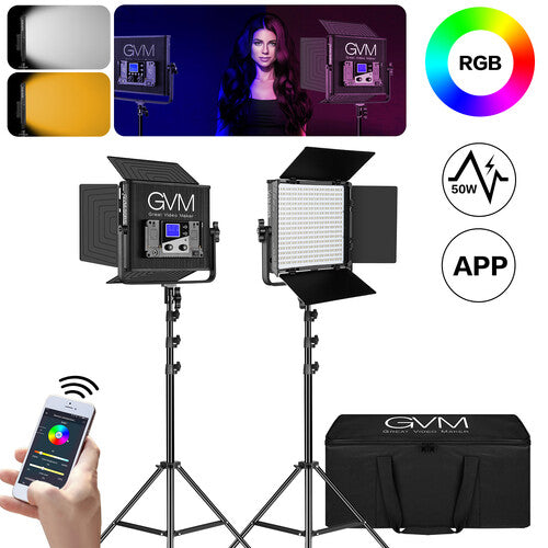 Kit de 2 Lámparas GVM 50RS2L RGB