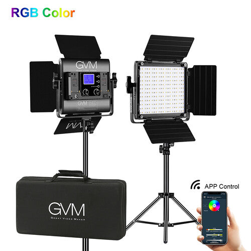 Kit de 2 Lámparas GVM 800D RGB Studio