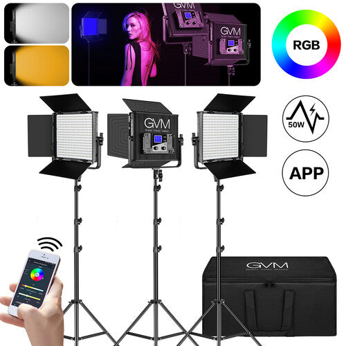 Kit de 3 Lámparas GVM 50RS3L RGB