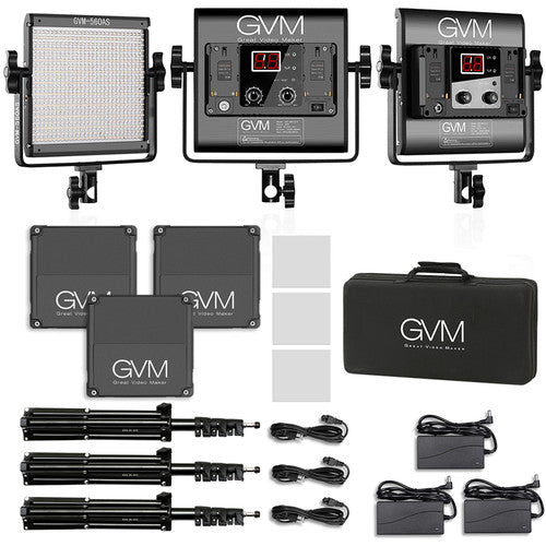 Kit de 3 Lámparas GVM 560AS BICOLOR