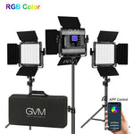 Kit de 3 Lámparas GVM 800D RGB Studio