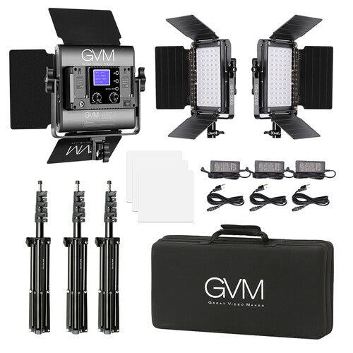Kit de 3 Lámparas GVM 800D RGB Studio