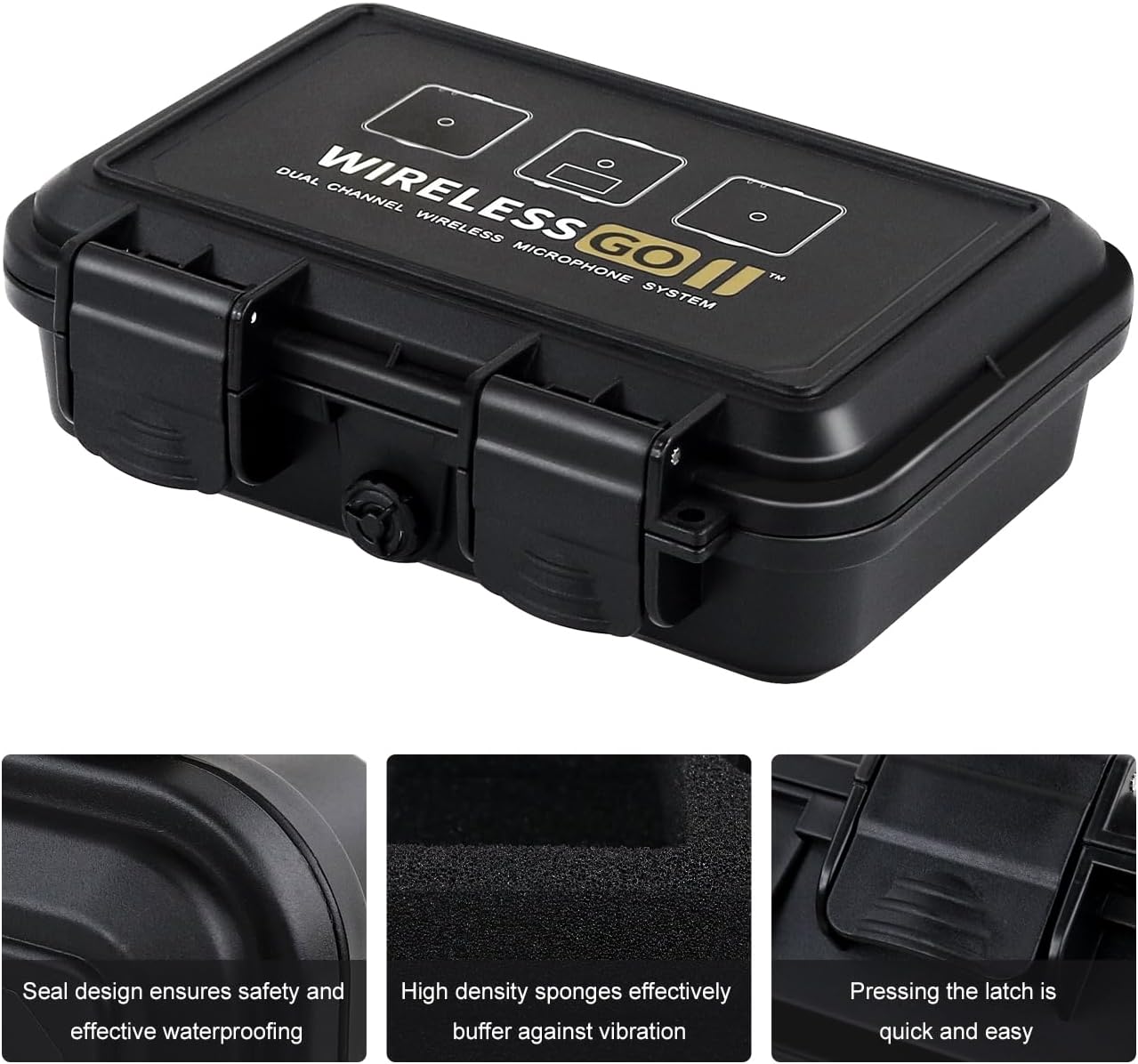 Estuche rígido para micrófonos Liyirui para Wireless Go