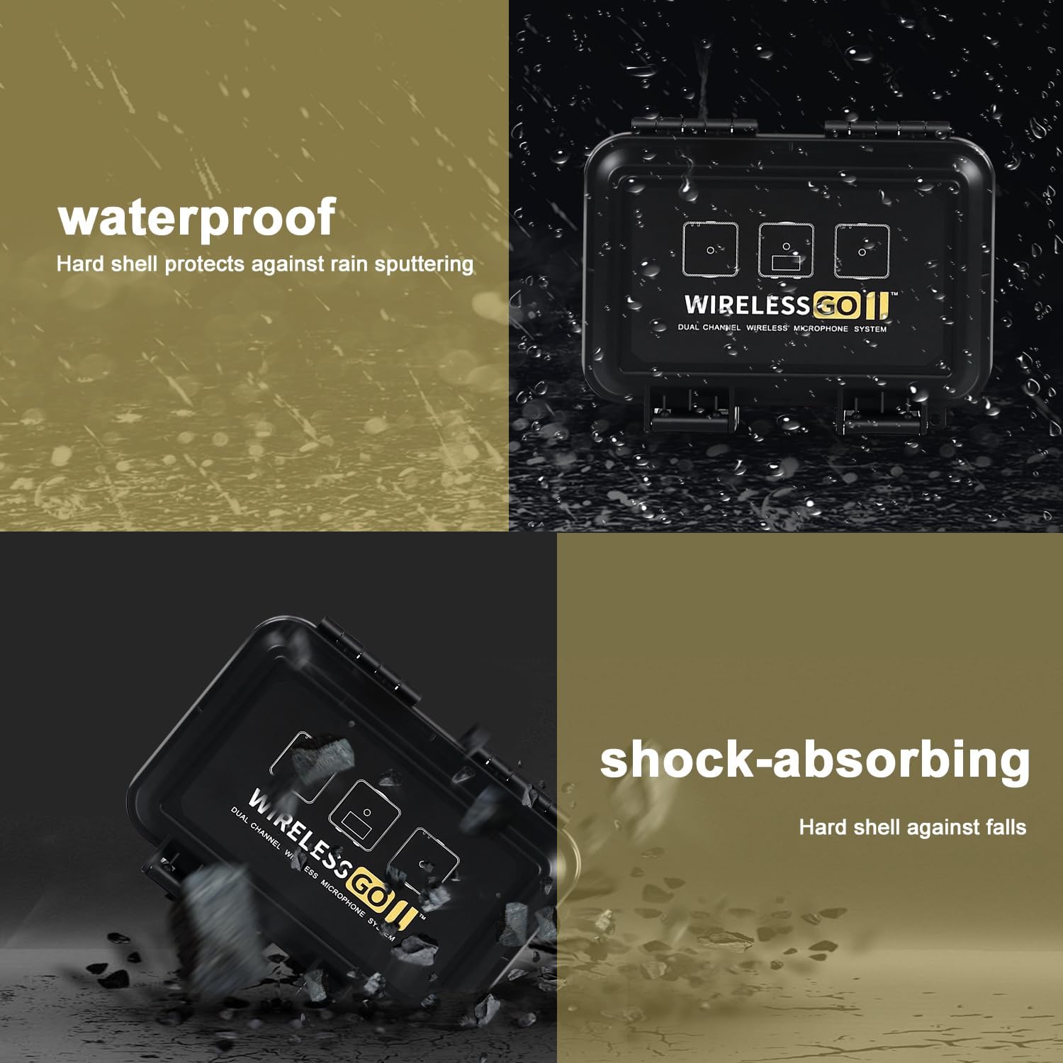 Estuche rígido para micrófonos Liyirui para Wireless Go