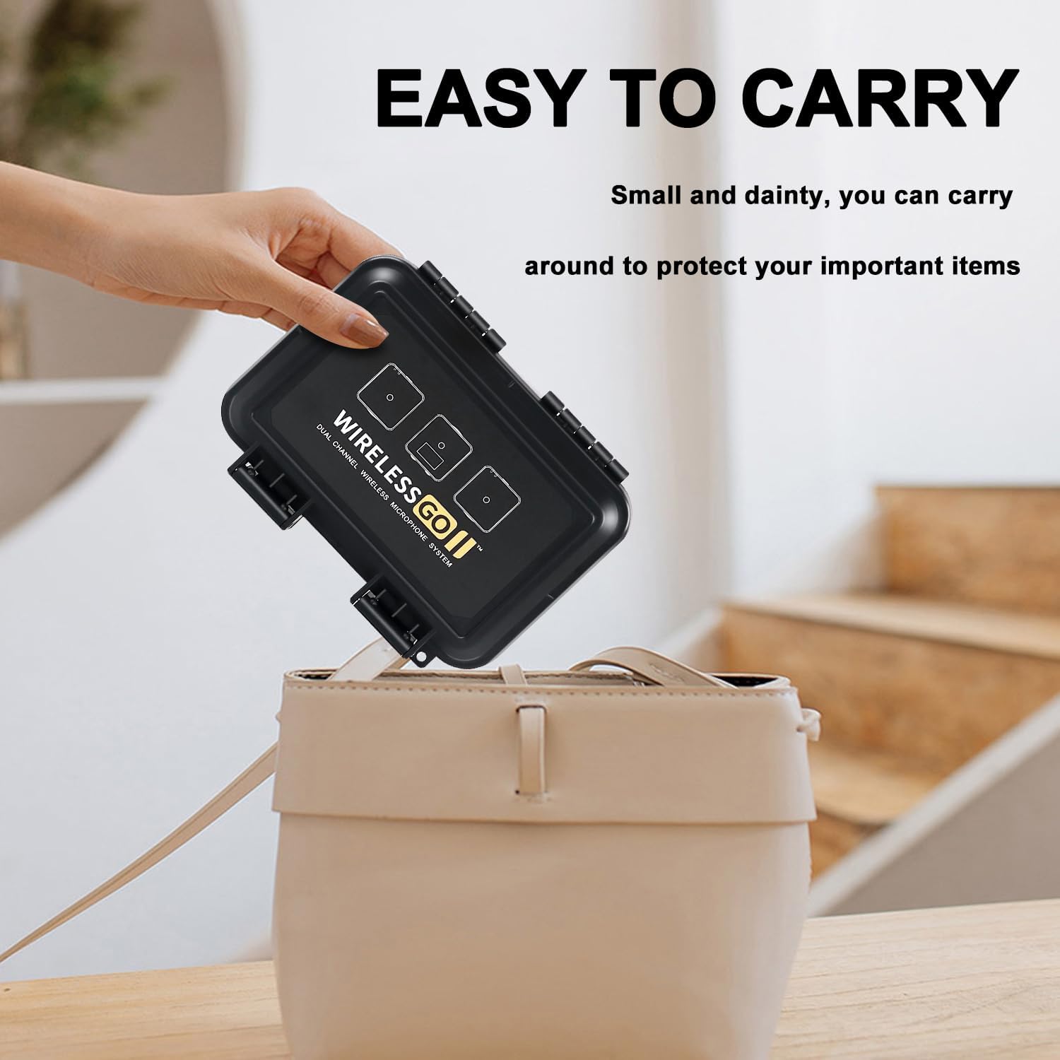 Estuche rígido para micrófonos Liyirui para Wireless Go