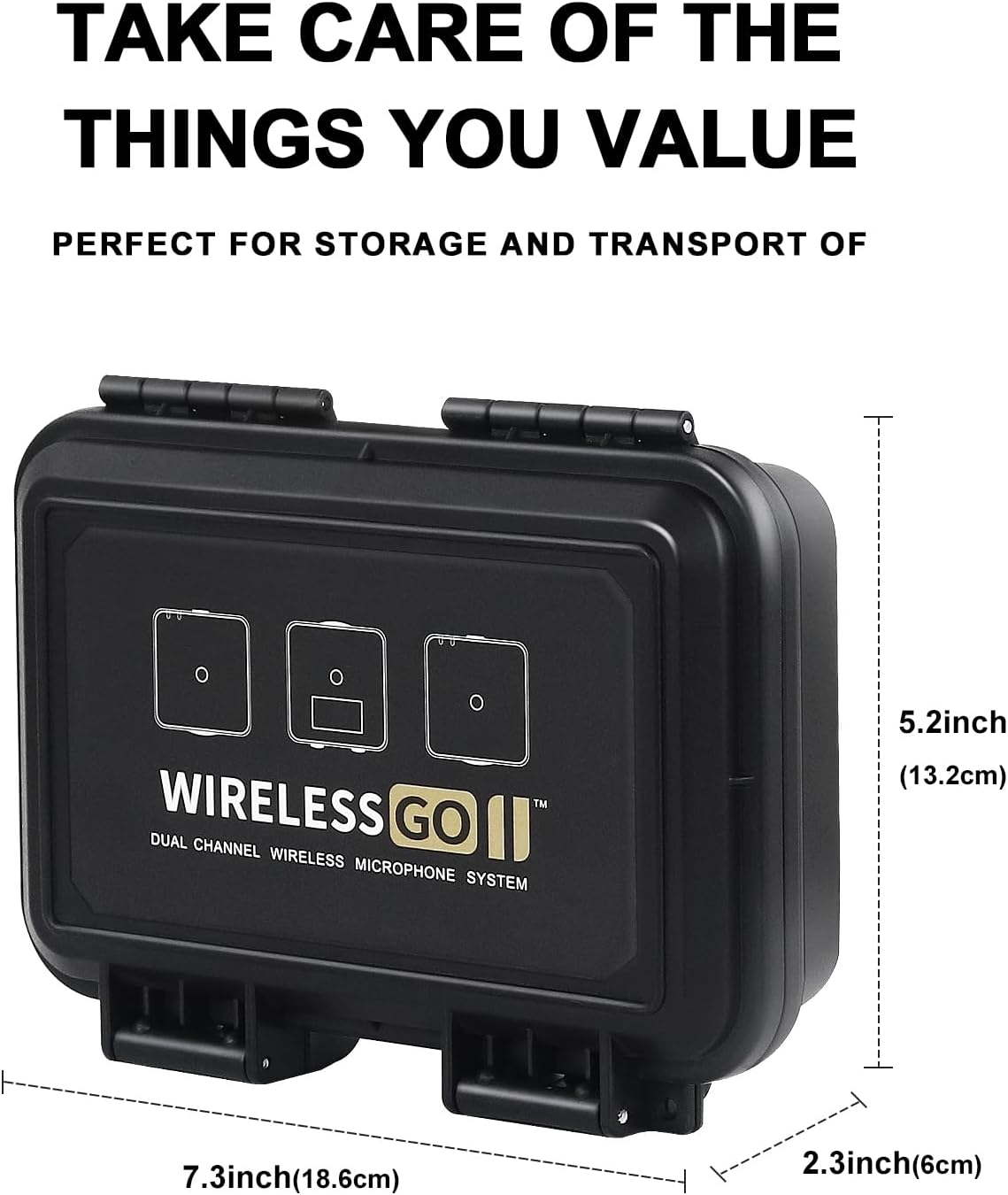 Estuche rígido para micrófonos Liyirui para Wireless Go