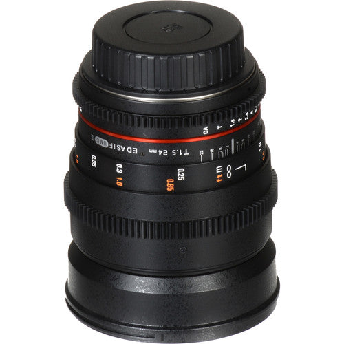 Lente Rokinon 24mm T1.5 Cine Lens Montura Canon