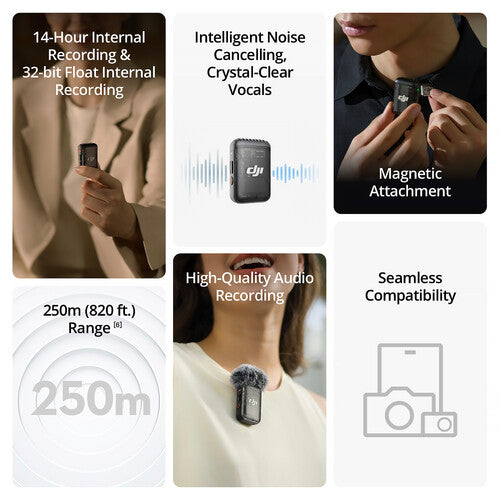 Micrófono Lavalier DJI MIC 2 (1TX + 1RX)(FCC)