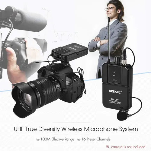 Micrófono Lavalier Inalámbrico Acemic DV-20