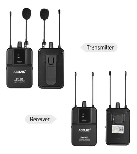 Micrófono Lavalier Inalámbrico Acemic DV-20